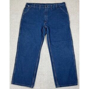 Carhartt FR Carpenter Jeans Men's 46x32 Fire Resistant Blue Denim Workwear FRB13